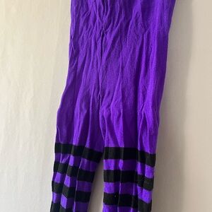 Purple‎ and Black Stripped Tights